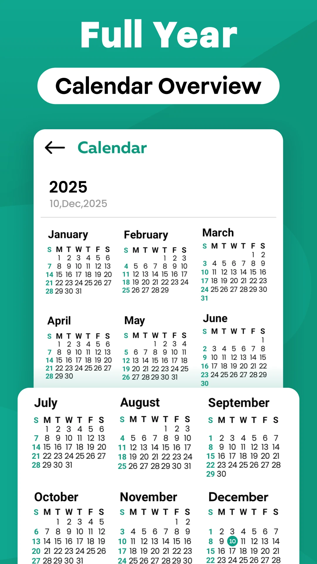 Calendar 2026 screenshot